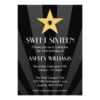 Hollywood Nights Gold Star Sweet 16 Birthday Invitation Card