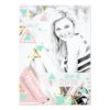 2015 Modern Gold Pyramids Senior Photo Graduation Invitation Card