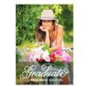 2015 Modern Script Photo Graduation Invitation Card