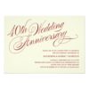 40Th Wedding Anniversary Invitation Card