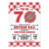 70Th Birthday Barbecue Invitation Card