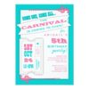 Admit One Carnival Girl Birthday Party Invitation Card