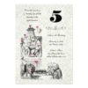Alice In Wonderland Red Hearts Tea Party Birthday Invitation Card