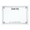 Art Deco Style Flat Thank You Note Card Invitation Card