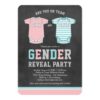 Baby Gender Reveal Party | Team Pink Or Blue Invitation Card