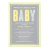 Baby Shower | Chic Type In Yellow And Gray Invitation Card
