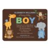 Baby Shower Invitation | Jungle Animals For Boy Invitation Card