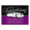 Bachelorette Party Girls' Night Out | Stretch Limo Invitation Card