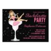 Bachelorette Party Pink Cocktail Bride Invitation Card