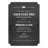 Backyard Bbq Invitation | Black Chalkboard Design Invitation Card