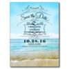 Beach Wedding Retro Save The Date Postcards Postcards