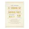 Big Type 50Th Birthday Surprise Party Invitation Card