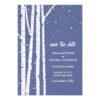 Birch Tree And Snow Save The Date Invitation Card