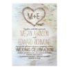 Birch Tree Heart Rustic Wedding Invitation Card