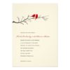 Birds Silhouettes Wedding Invitation - Red - Invitation Card