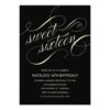 Black And Beige Sweet Sixteen Party Invitation Card