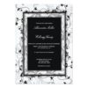 Black And White Swirls Wedding Invitation Card