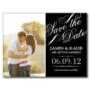 Black And White Vintage Script Photo Save The Date Postcard