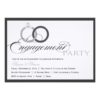 Black And Whitemscript Engagement Party Invitation Card