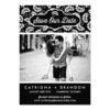 Black Floral Pattern | Save The Date Announcement Invitation Card