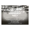 Black Night & Garden Lights Engagement Party Invitation Card
