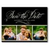 Black Photo Save The Date | Calligraphy Script Postcard