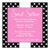 Black Polka Dots Square Paper Invitation Card