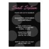 Black Polka Dots Sweet 16 Birthday Invitation Card