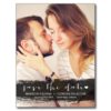 Black Watercolor Splash Save The Date Postcard