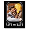 Black Western Typography Save The Date Postcard