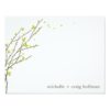 Blooming Branches Flat Thank You Card - Lime Invitation Card