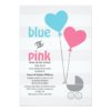 Blue Or Pink Baby Gender Reveal Party Invitation Card