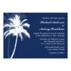 Blue Palm Trees Destination Wedding Invitation Card