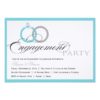 Blue Script Engagement Party Invitation Card