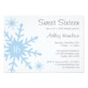 Blue Snowflake Sweet 16 Winter Birthday Invitation Card