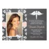 Blush Pink Chalkboard Nursing School Graduation Invitation Card