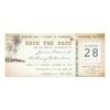 Boarding Pass Tickets For Save The Date Invitation Card