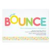 Bounce House Birthday Invitation Pink & Aqua Invitation Card