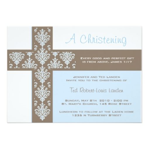 Boy Christening Invitation Card