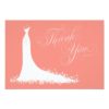 Bridal Shower Flat Thank You Cards | Wedding Gown Invitation Card