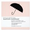 Bridal Shower Invitation With Umbrella Square Invitation Card