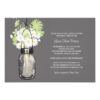 Bridal Shower Mason Jar And Wildflowers Invitation Card