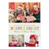 Bright Snowflakes Holiday Photo Card Invitation Card