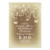 Brown Lights Mason Jars Floral Elegant Wedding Invitation Card