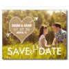 Burlap Heart | Rustic Save The Date Postcard