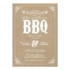 Burlap Rustic Vintage Chic Rehearsal Dinner Bbq Invitation Card
