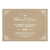 Burlap Rustic Vintage Script Rehearsal Dinner Invitation Card