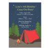 Camping Birthday Party | Boy Invitation Card