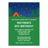 Camping Birthday Party Invitation Card