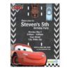 Cars Birthday Invitation Card